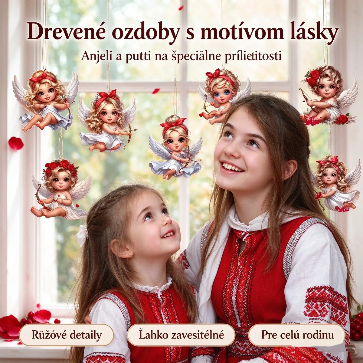 🎁👼Drevené vianočné ozdoby v tvare anjela