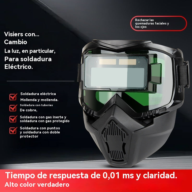 🔥😎Casco de soldadura totalmente automático con cambio de luz y máscara protectora montada en la cabeza para soldadores