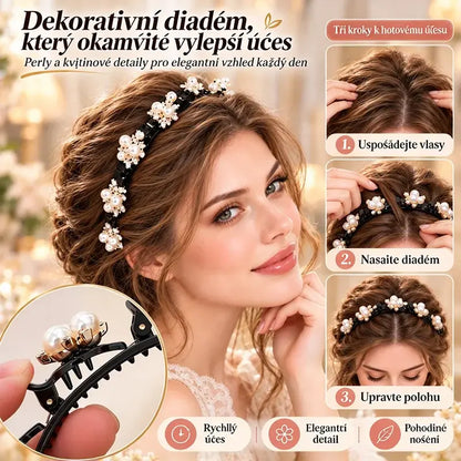 【5-dielna súprava】🌼Pletené čelenky a sponky do vlasov✨