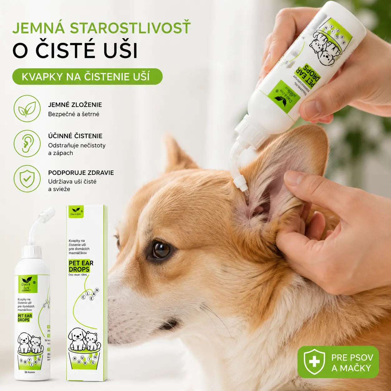 【Kúp 1 a získaj 1 zadarmo】 🐶🐱 Čistič uší pre domáce zvieratá | Zmierňuje svrbenie uší 👂