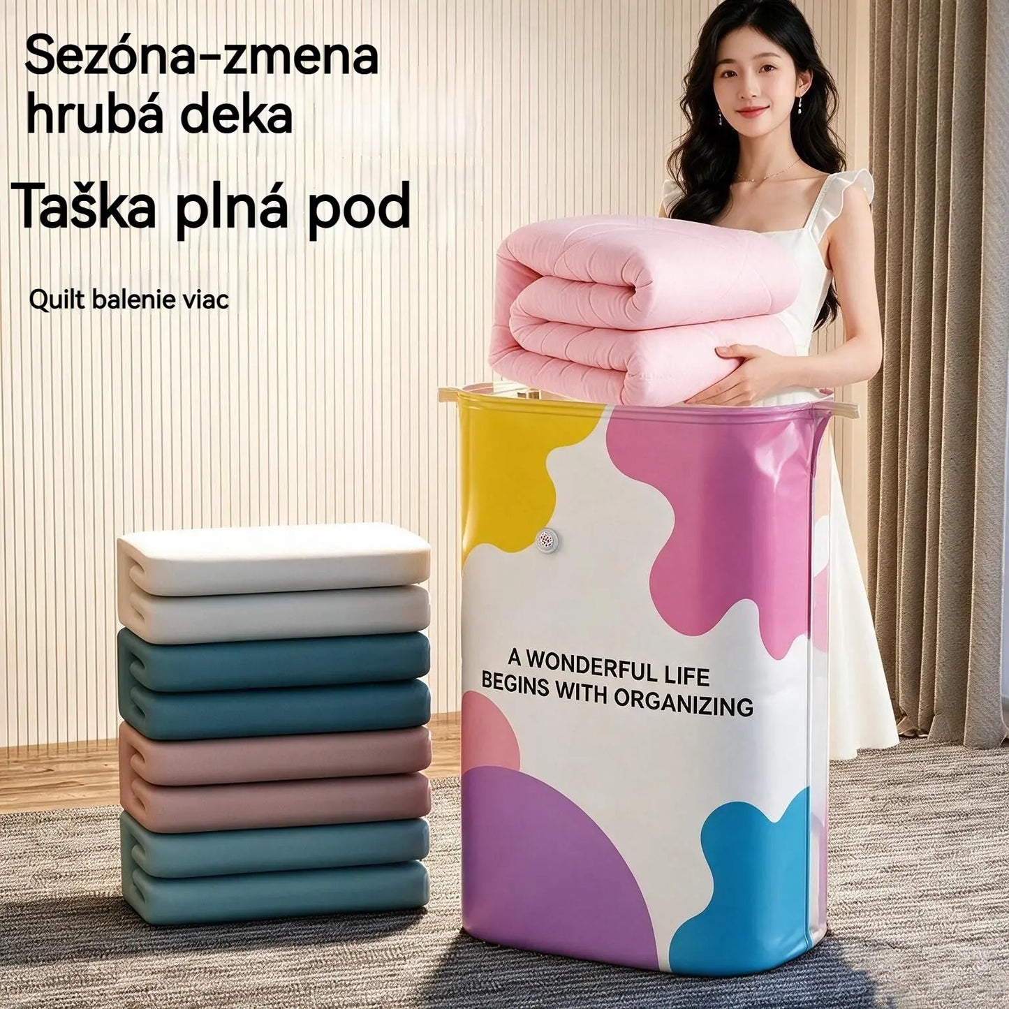 🧳 5 kusov len za 25 € 💨 Veľké, flexibilné vákuové úložné vrecká: Nie je potrebné žiadne vzduchové čerpadlo, nepriepustné, ideálne na úsporu miesta v kufri a doma ✈️