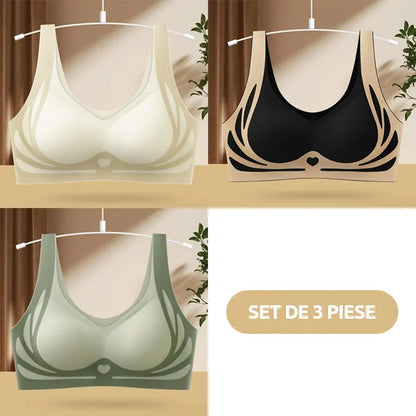 ❤️ Najnižšia cena vôbec【balenie 3 kusov】Vysoko elastická bezšvová push-up podprsenka pre plnšie veľkosti ❤️ 【40–85 kg】