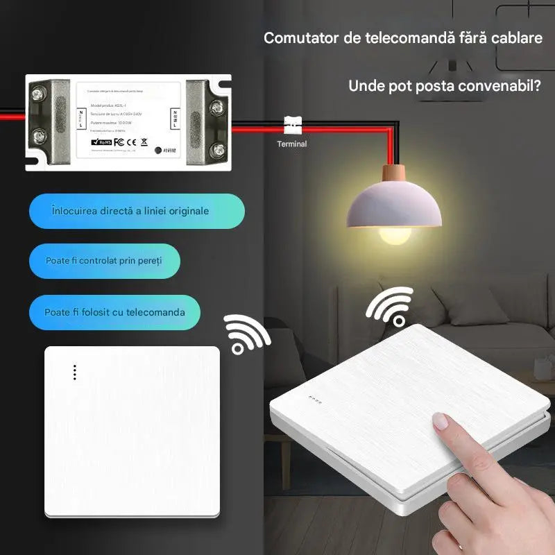 ⚡💡【Spínač*1+prepínač*1】Spínač bezdrôtového diaľkového ovládania | Inteligentný bezdrôtový prijímač s dvojitým ovládaním