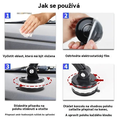 🚗Praktický a prenosný držiak na telefón do auta, maximálna nosnosť 5 kg!