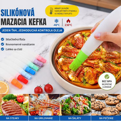 🥩🍲【1 sada po 5 kusoch】🖌️Silikónový štetec odolný voči úniku a vysokým teplotám