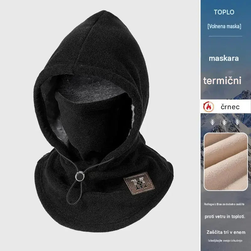 ☃ Kapucar 3 v 1 s flis podlogo – nepogrešljiv kos za kolesarjenje na prostem jeseni in pozimi.