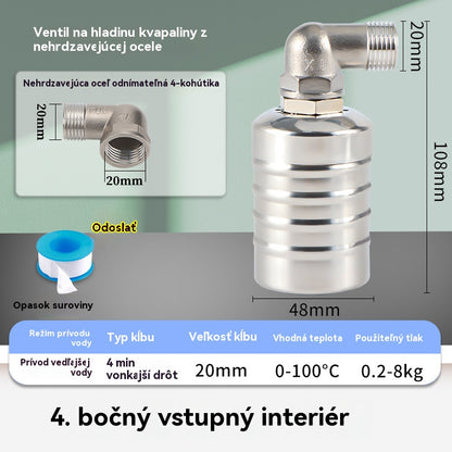 🏠💦【20/25/32 cm】Kulový kohout z nerezové oceli, automatický regulátor hladiny vody napouštění vody