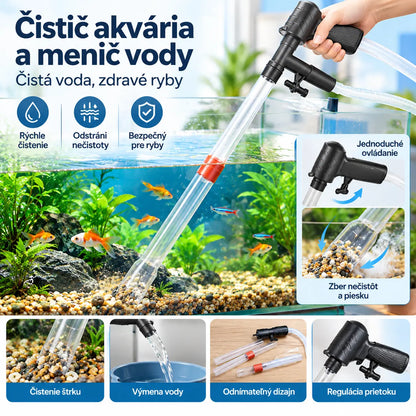 🐟️ Pneumatický čistič pieskových filtrov a výmenník vody - ☘️ Nástroj na čistenie a vysávanie akvárií