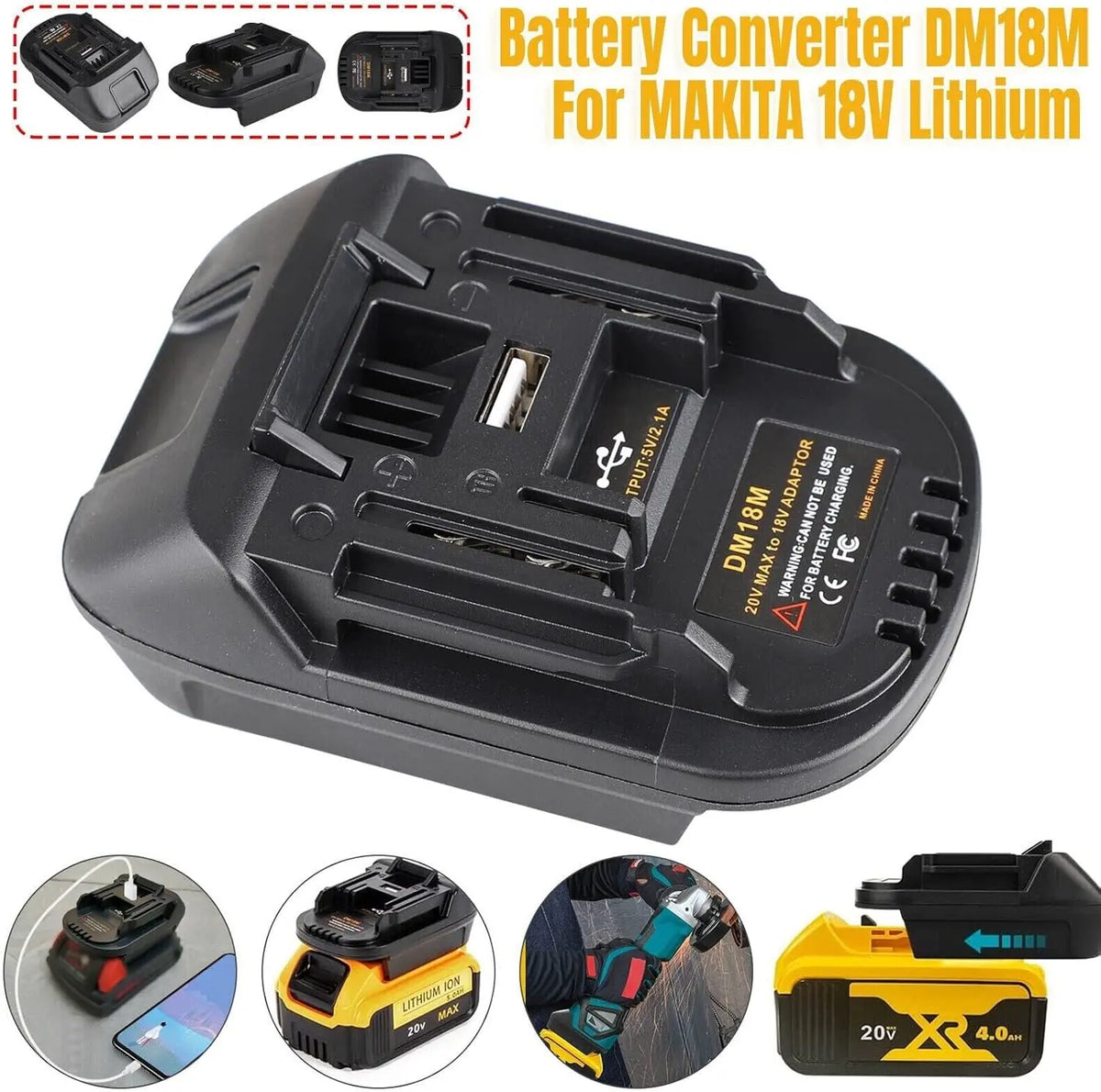 ⚡💥18V Battery Tool Lithium Battery Adapter