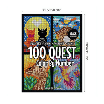 50% ZĽAVA🎄🎨 100 QUEST Omaľovánka podľa čísel