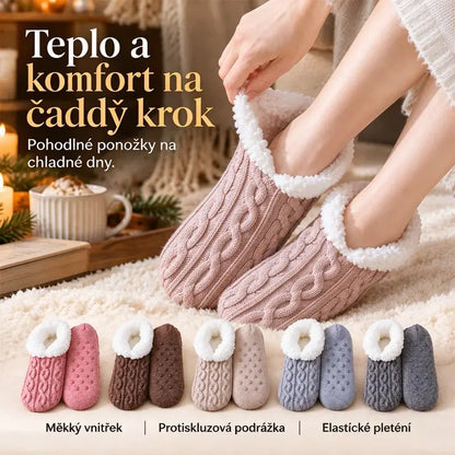 🔥🧦Silikónové protišmykové skrútené podlahové ponožky