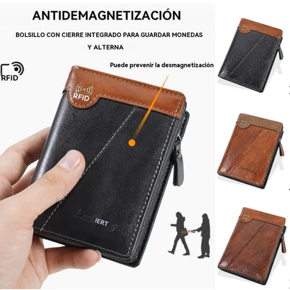 ✨Nová prémiová pánska peňaženka na zips v retro štýle s funkciou RFID proti krádeži.
