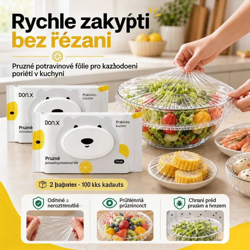 🏘️✨【Kúp 1, získaj 1 zadarmo】Jednorazový obal z potravinárskej fólie, výsuvný typ, s odklápacím vrchnákom na utesnenie a ochranu pred prachom a hmyzom, na skladovanie.
