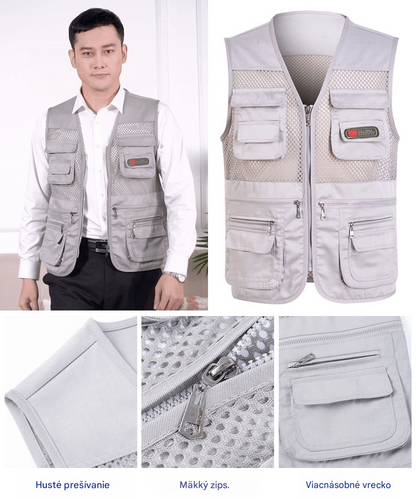Jednoduchá a praktická vesta s viacerými vreckami 🔥【XL-4XL】
