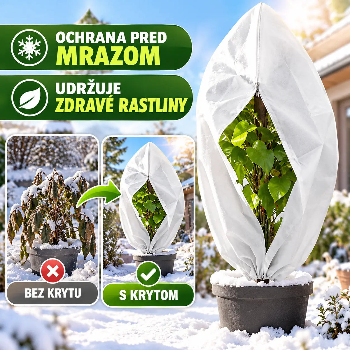 🔥🔥【Kúpte 1 a získajte 1 zadarmo】【Balenie 2 kusov】Nemrznúce krytky vystužené rastlinami, odolávajú teplotám až do -30 °C