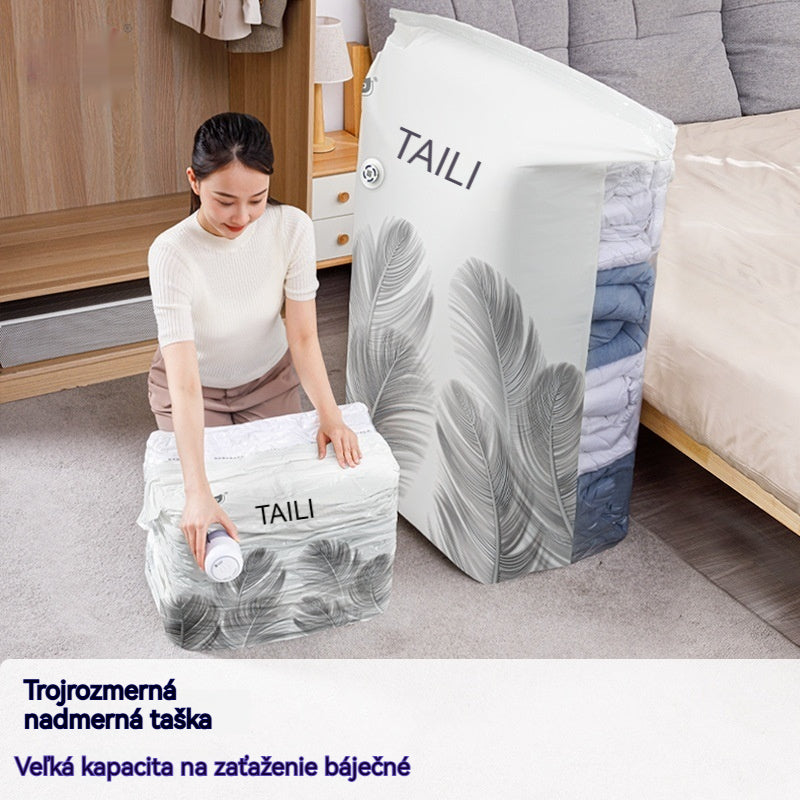 🧳【56*80 cm】【5-dielna sada】💨 Vákuové úložné vrecká s veľkou kapacitou, stlačiteľné: Nie je potrebné žiadne vzduchové čerpadlo, nepriepustné, ideálne na úsporu miesta v kufri a doma ✈️