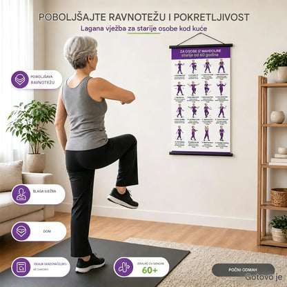 Poster za vježbanje Tai Chija za starije osobe