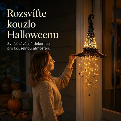 🧙🎃Žiariaci čarodejnícky klobúk so zaveseným zvončekom