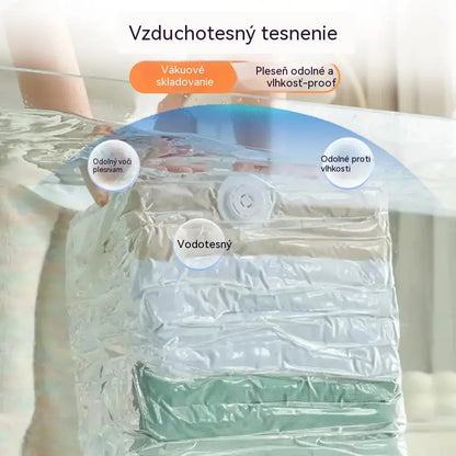 ✨(Balenie 5 kusov)💨 Veľké stlačiteľné vákuové úložné vrecká: Nie je potrebné žiadne čerpadlo, nepriepustné, ideálne na úsporu miesta v kufri a doma✈️