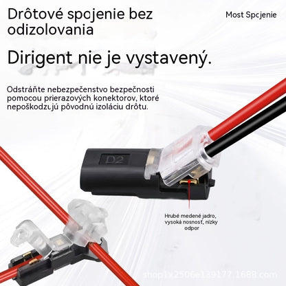 🥳Najpredávanejší tovar roku 2026🥳⏰ 【50/100 kusov】Dvojvodičový konektor s poistnou prackou, zľava 50 %! Bezpečnostná poistná pracka, protišmyková úprava⚡️