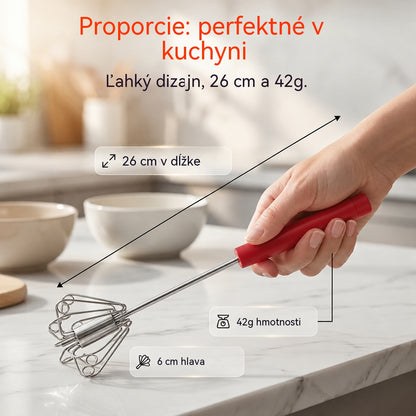 🥳Kúp 1 a získaj 1 zadarmo! 🥳💞Predaj prekročil 50 000 kusov! 🥚💪50% zľava! Poloautomatický manuálny šľahač na vajíčka: Jednoducho stlačte a otočte, nevyžaduje elektrinu. Vyšľahá vajíčka a šľahačku za pár sekúnd. Chráni vaše zápästia! ✨🧁