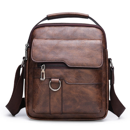 Bolso casual de piel de vacuno para hombre