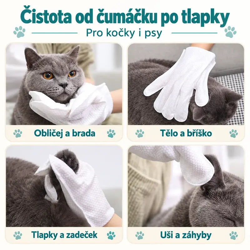 【Kúpte 1 a získajte 2 zadarmo】🐕🐱Rukavice na starostlivosť o srsť domácich miláčikov bez nutnosti oplachovania (18 kusov)