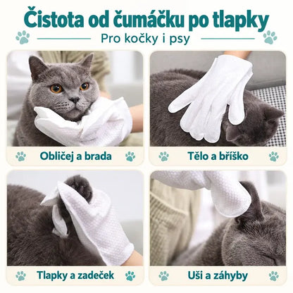 【Kúpte 1 a získajte 2 zadarmo】🐕🐱Rukavice na starostlivosť o srsť domácich miláčikov bez nutnosti oplachovania (18 kusov)