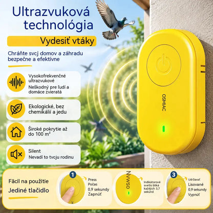🐦 Prenosný ultrazvukový odpudzovač vtákov | Automatický odpudzovač holubov, ideálny na balkóny, do záhrad a exteriéru