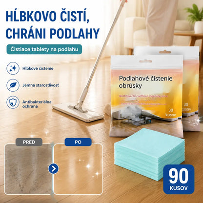 🧹✨90 viacúčelových antibakteriálnych a dezodoračných čistiacich utierok | Vhodné na masívne drevené podlahy, drevené podlahy z technického dreva, dlaždice a steny obytných prívesov