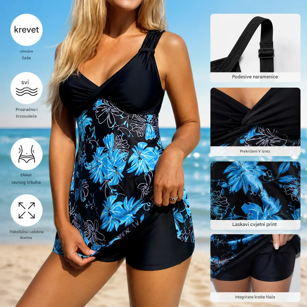🏖️🌴【S-5XL】Komplet kupaćih kostima s printom za odmor na plaži 2026.