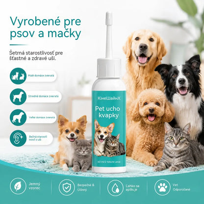 🐱🐶【Kúpte 1 a získajte 1 zadarmo】Ušné kvapky pre domáce zvieratá, vhodné pre mačky aj psy, čistia zvukovody, odstraňujú ušné roztoče, dezodorujú a zmierňujú svrbenie.
