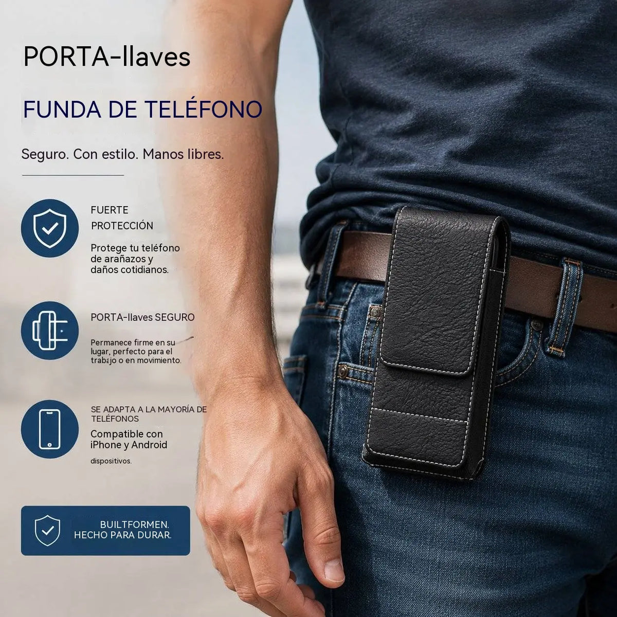 🔥 Puzdro na mobilný telefón s klipom na opasok – magnetické zapínanie, odolné a s priehradkou na kartu