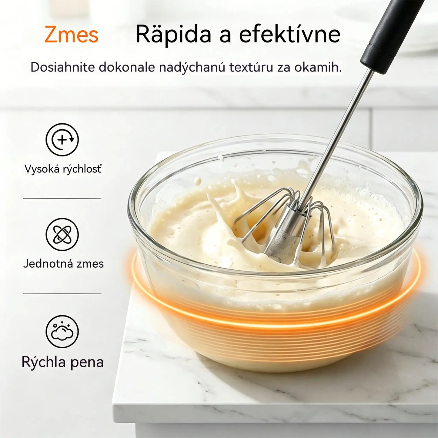 22 € 【2-dielna sada】Poloautomatický šľahač vajec z nehrdzavejúcej ocele