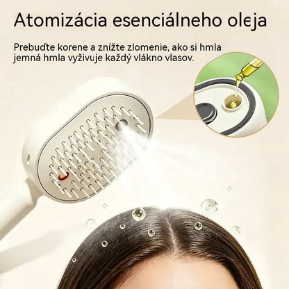 Elektrický rozprašovač s masážnym hrebeňom so vzduchovým vankúšom