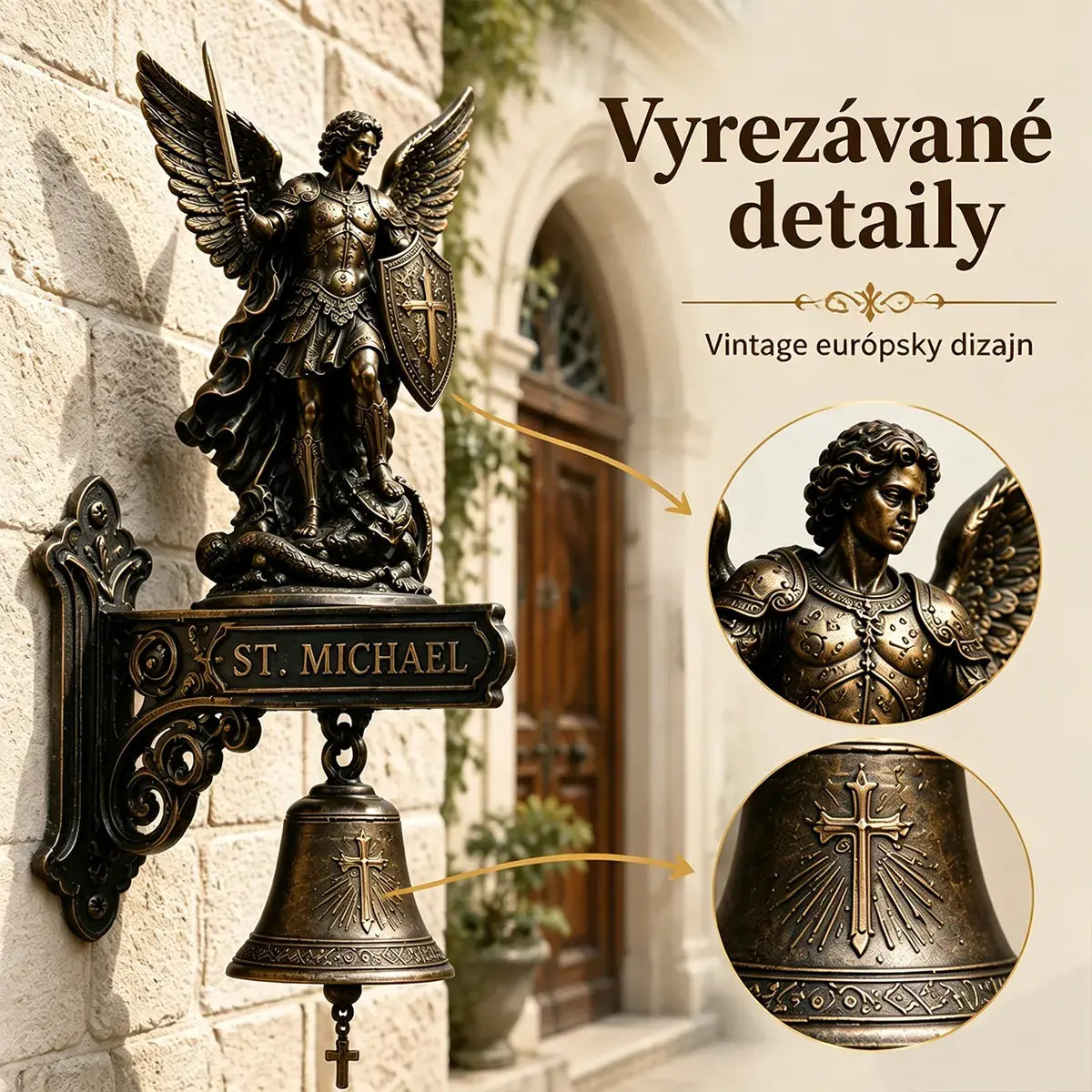 Archanjelský zvonček, nástenný dekoratívny predmet zo živice.