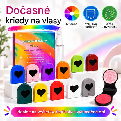 🌈🪮Kompaktná púdrová farba na vlasy s 12 odtieňmi pre rýchle farbenie