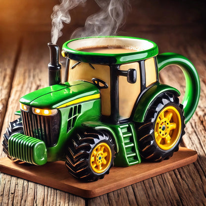 🔥【Compra uno y llévate otro gratis】☕Taza de café retro con forma de tractor agrícola