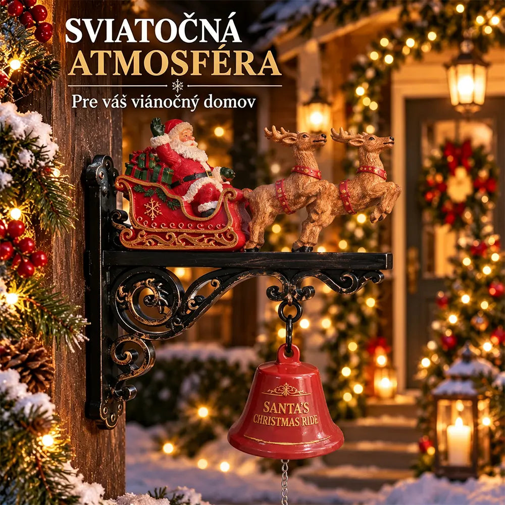 🎅🎁🎄Závesná ozdoba na zvonček zo živice Santa Claus