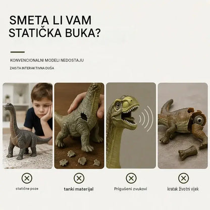 🦕 Električni hodajući brahiosaurus: igračka dinosaura s pokretima, zvučnim efektima i LED svjetlećim očima.