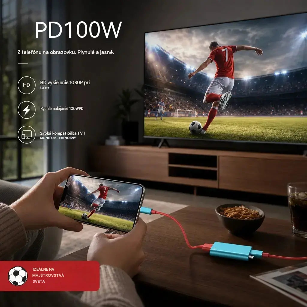 🔥 LIMITOVANÁ PONUKA: 50% zľava! 🔥 Adaptérový kábel USB-C na HDMI pre Switch