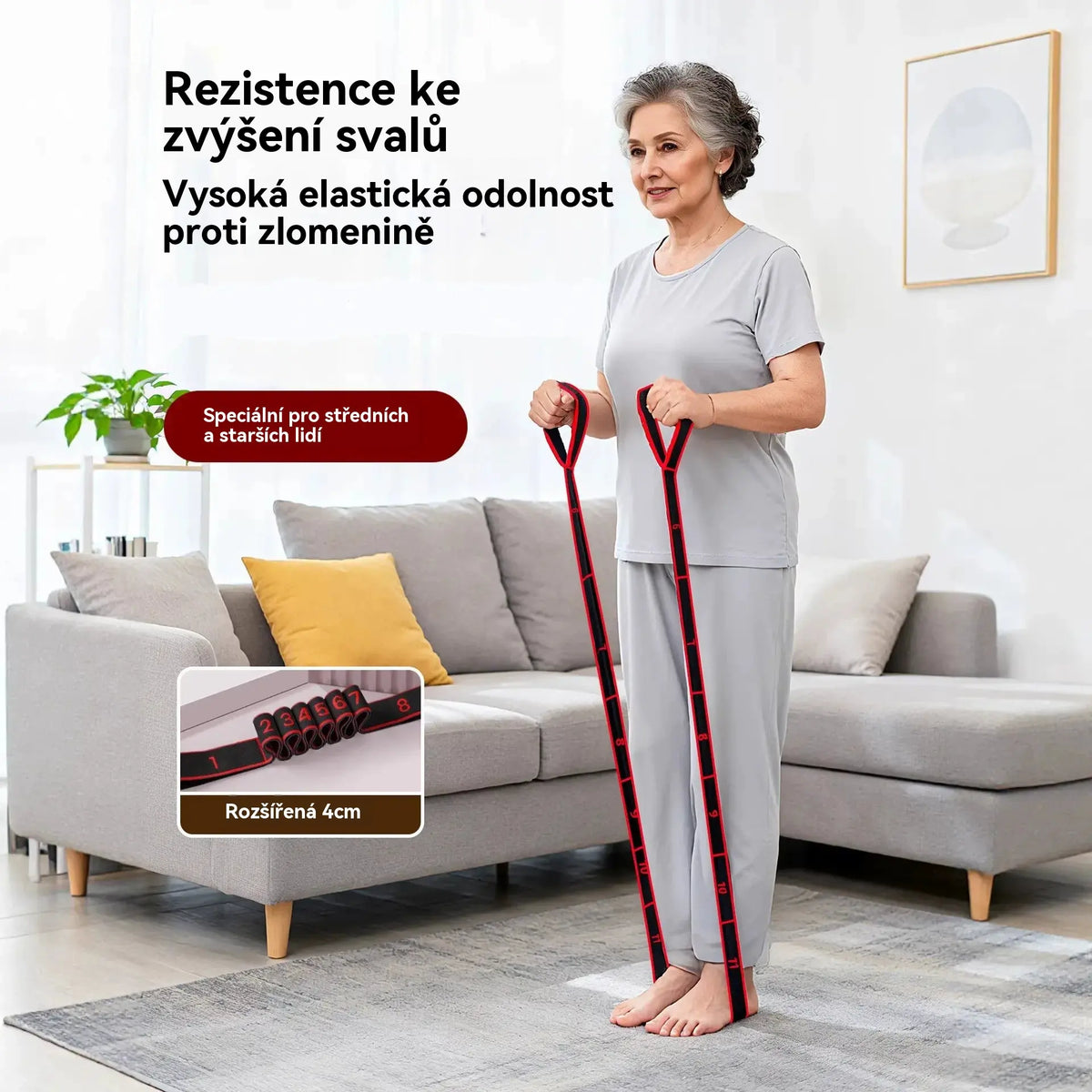 ✨🔰Odporové gumy na tréning svalov a strečing nôh, ako aj elastické gumy vhodné pre ľudí stredného a staršieho veku.
