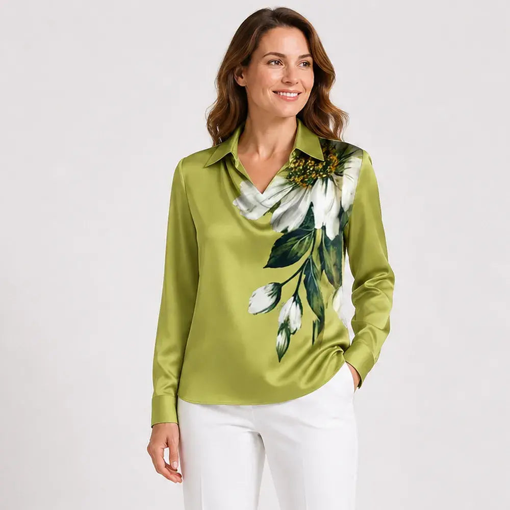 ✨【50% zľava po obmedzenú dobu】【S-3XL】【40-100 kg】Elegantná dámska košeľa s potlačou a golierom