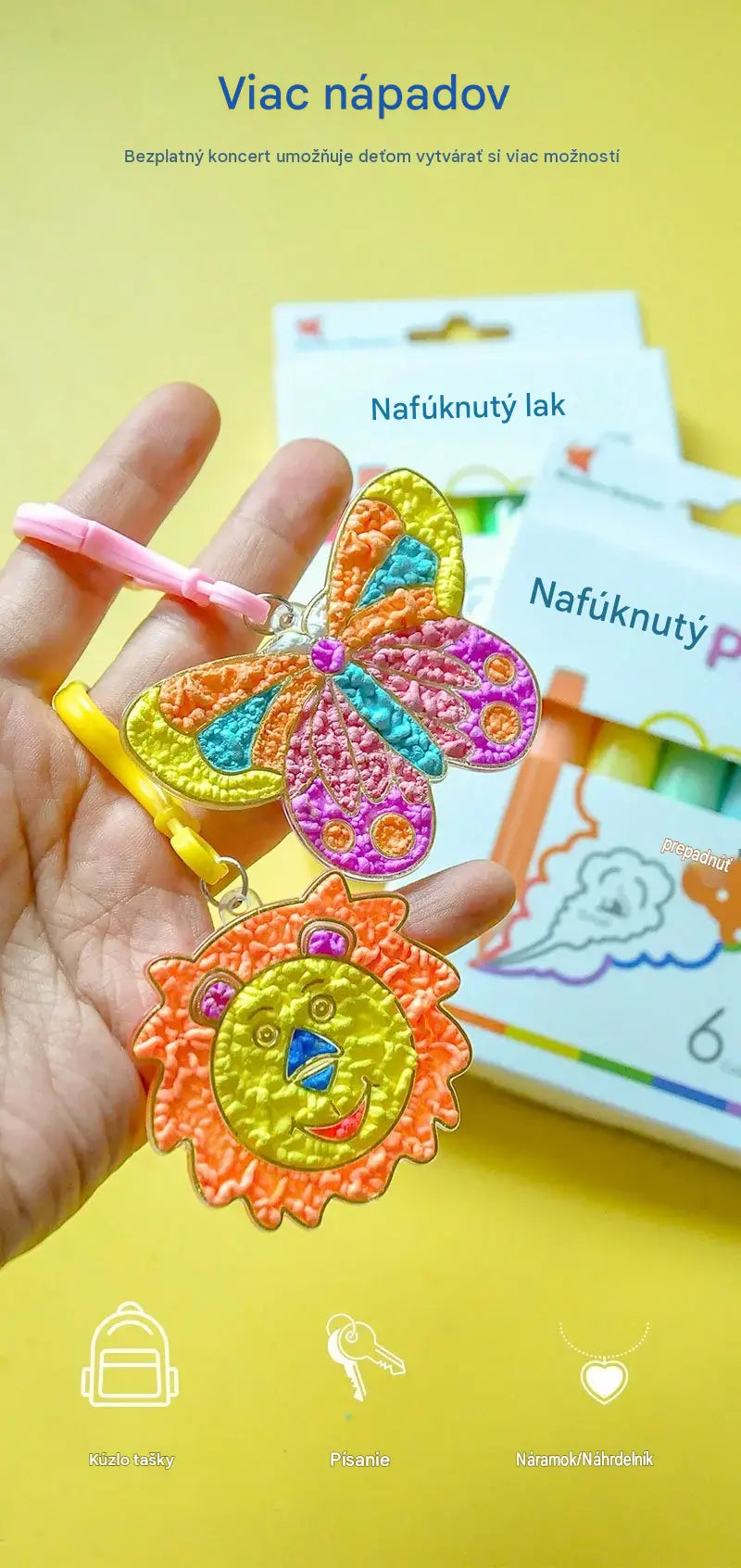 3 krabice za 24 eur 【spolu 18 fliaš】 🎨✨DIY Popcorn gélová farba: 3D rozpínavé pero - bezpečné, ekologické a netoxické