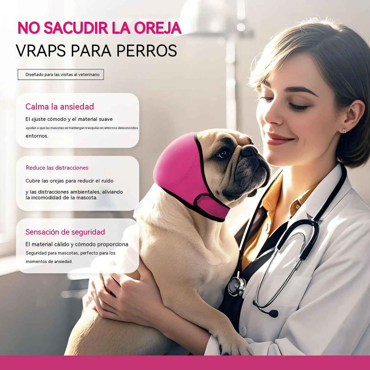 🐶 Ochranná čelenka pre psov: tlmí hluk a je vodovzdorná. Je vyrobená z vysoko kvalitného neoprénu a chráni uši vášho domáceho maznáčika a upokojuje ho. ✨🌊