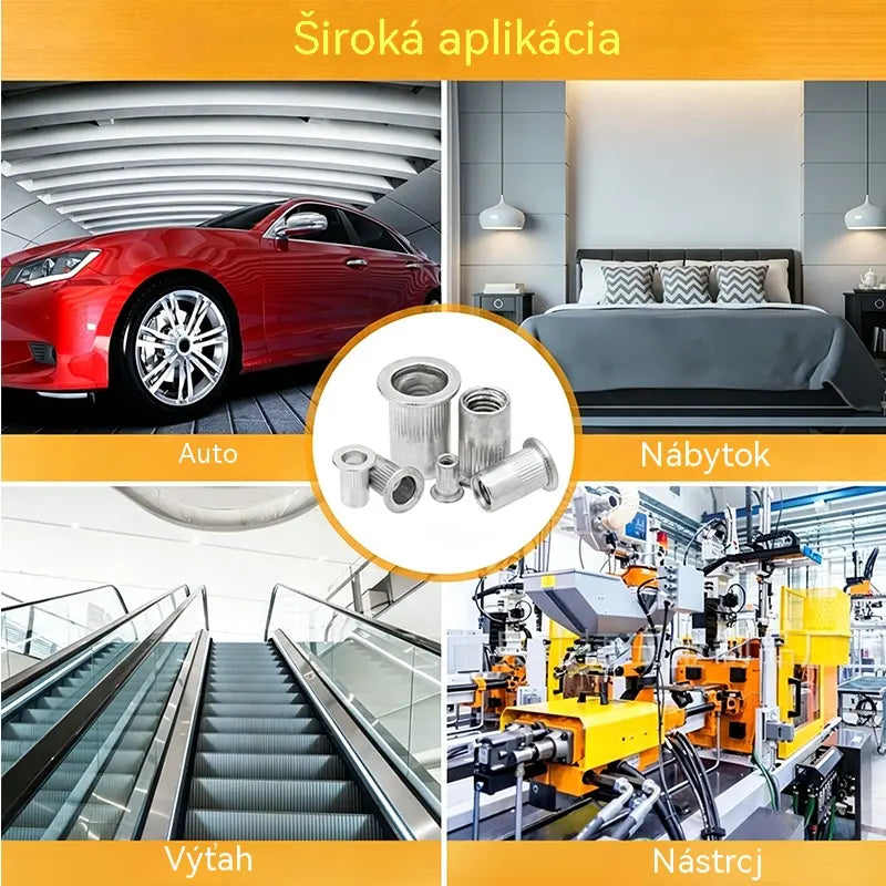 📢📢40% ZĽAVA !! ⏰Tá strhnutá diera, ktorú ste ignorovali? Táto sada nitovacích matíc ju opraví – žiadne zváranie, žiadne nové diely. 💪