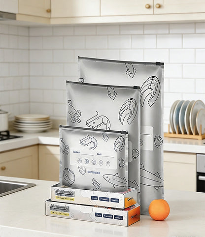 🥣✨Skupaj 30 antibakterijskih vrečk iz aluminijaste folije, izjemno enostavnih za uporabo, za ohranjanje svežine.