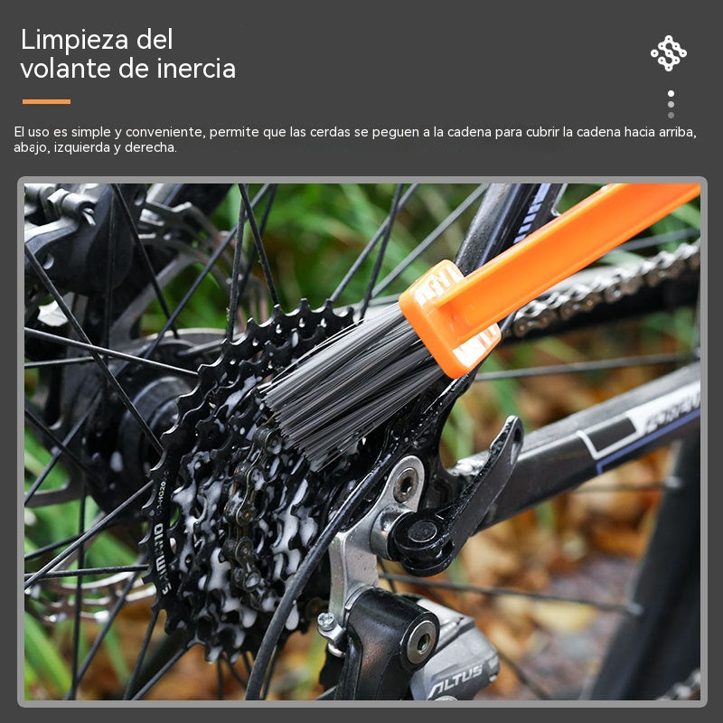 【Compra 1, llévate 1 gratis】Cepillo para cadena de bicicleta, kit de limpieza para cadena de bicicleta de carretera y de montaña, cepillo para cadena de motocicleta