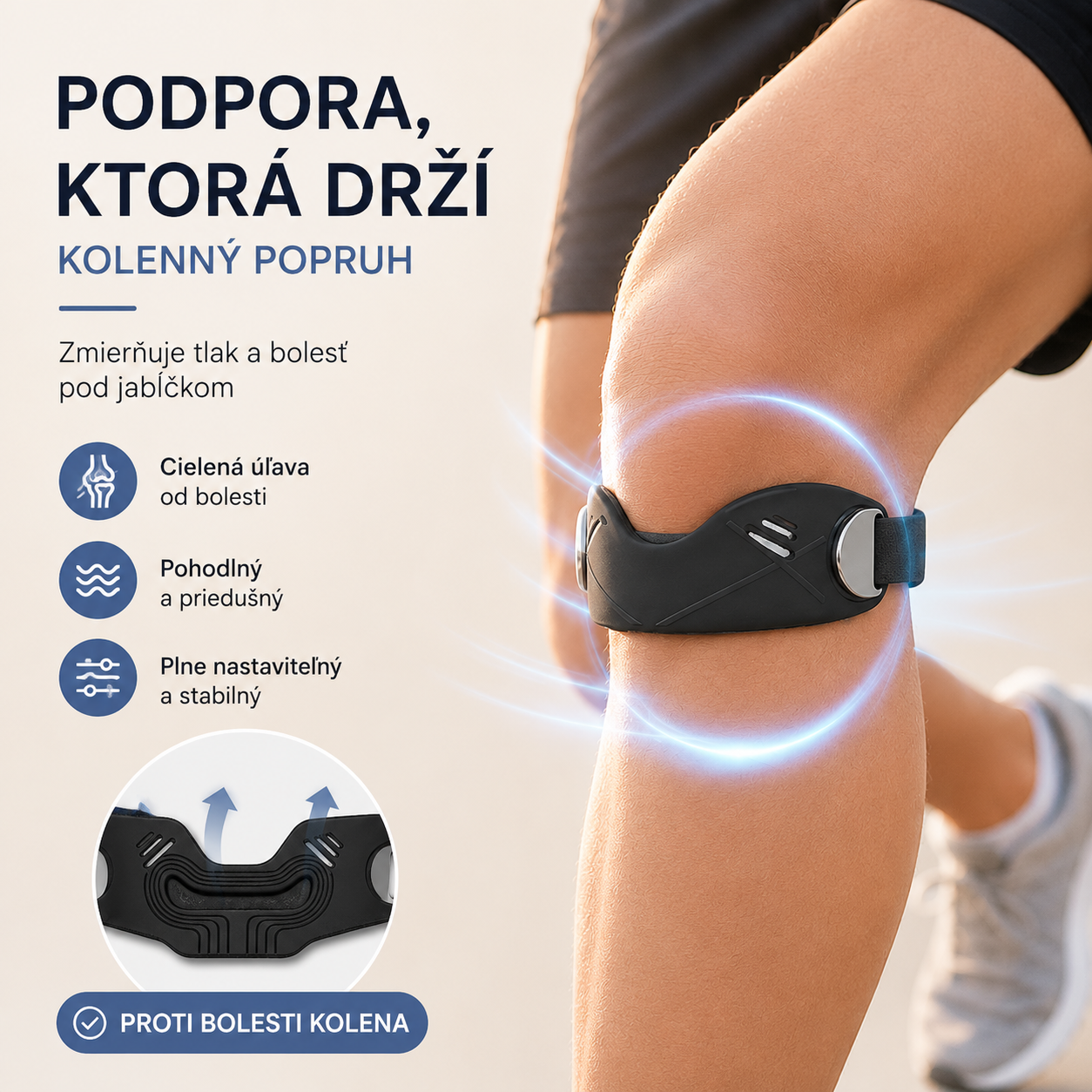 🏃‍♀️ Športová ortéza na koleno👉 Vaše koleno potrebuje čas. Táto náplasť vám ho dá.