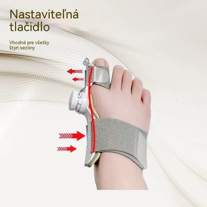 【2 položky】Korektor Hallux valgus prstov s nastaviteľným gombíkom, oddeľovač prstov, unisex korektor vybočeného valgusu.